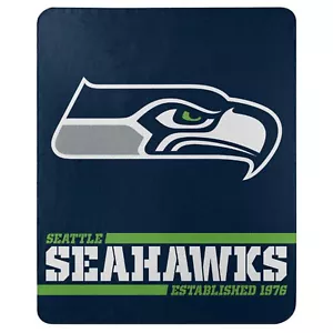 "Nueva manta de fútbol americano zurdo de lana con licencia de los Seattle Seahawks 50"" X60""" - Imagen 1 de 1