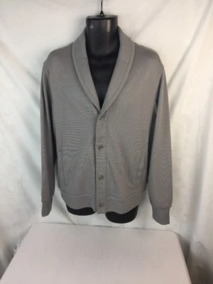 PERRY ELLIS Size M Gray Cardigan Cotton Blend - Image 1 of 4