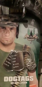 Dog Tags Army Military Fancy Dress Accessory - Picture 1 of 1