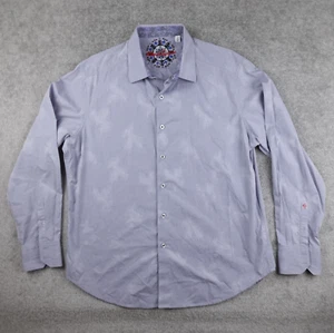 Robert Graham Shirt Men XL Light Blue Button Up Long Sleeve Flip Cuff - Picture 1 of 12