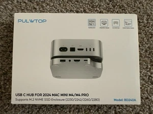 Mac mini M4 Dock, Mac mini M4 Hub Stand with M.2 SSD Enclosure (SSD NOT Inclu... - Photo 1/2