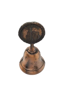 Vintage Atlanta Copper Alloy Souvenir Service Bell, 4" Tall, Dogwood City - Picture 1 of 7