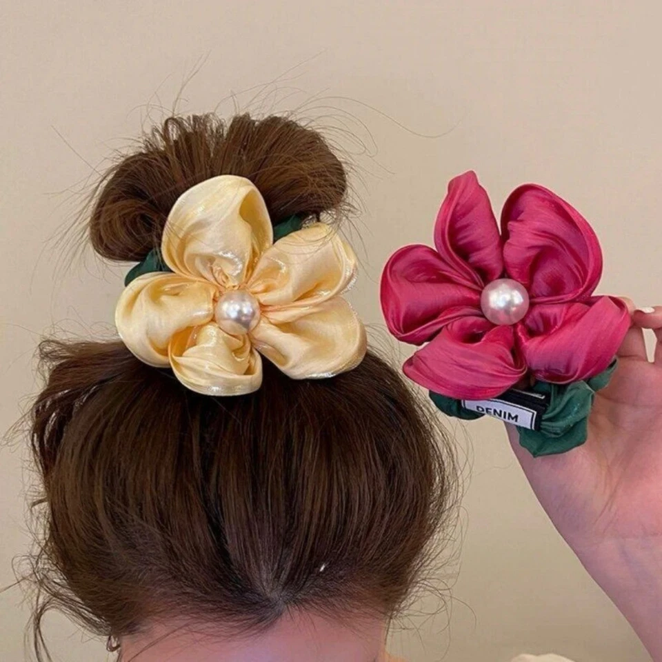 High Elastic Hair Loop Three-dimensional Flower Hair Bands  Women - image 1 of 4