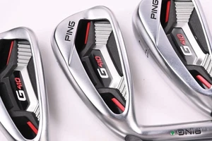 Left Hand Ping G410 Irons / 5-PW+GW / Green Dot / Stiff Flex KBS Tour 120 Shafts - Picture 1 of 7