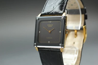 [Near MINT] RADO 121.2019.2 30mm Black Dial Qz Men's Vintage Watch From JAPAN - Image 1 of 4