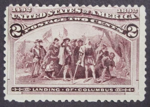 US Scott # 231 2 cent Violet Columbian Exposition 1893 MH - Picture 1 of 2