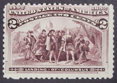 US Scott # 231 2 cent Violet Columbian Exposition 1893 MH - Image 1 of 2