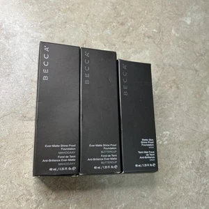 Becca Ever-Matte Shine Proof Foundation - Sample Lot Mink Mahogany Buttercup - Picture 1 of 7