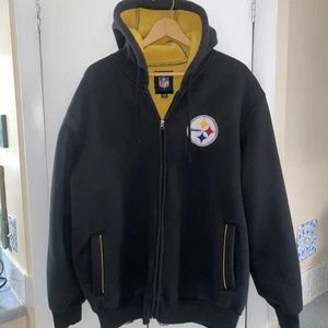 PITTSBURGH STEELERS Herren XL Kapuzenjacke HEAVY WEIGHT schwarz gold NFL -XL  - Bild 1 von 12