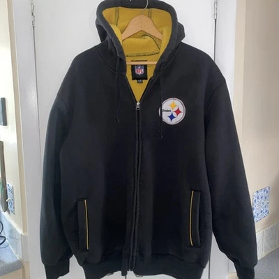 Chaqueta con Capucha PITTSBURGH STEELERS XL PESO PESADO Negra Dorada NFL -XL  Foto 1 de 4
