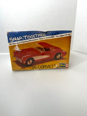 New Revell ‘56 Vette Snap Together Kit #2 Red Corvette 1/32 Scale H-1102 - Image 1 of 4
