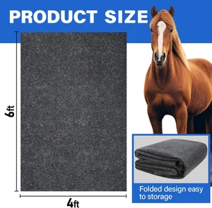 4 X 6Ft Horse Stable Mat Lightweight Floor Cuttable Back Non-Slip Design Horses - Picture 1 of 7