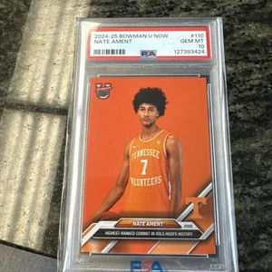 2024-25 Bowman U Now Nate Ament Psa 10 Tennessee - Bild 1 von 4