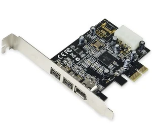 3-Port, 2-Port Firewire 1394B and 1-Port 1394A PCI-e 1.1 x1 Card - Picture 1 of 2