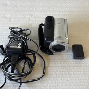 Sony DCR-SR45 Camcorder Black/Silver w/ Battery & Charger Tested Works - Picture 1 of 10