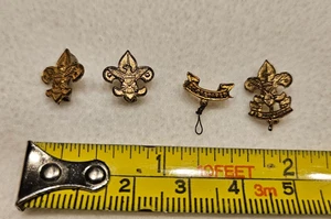 Lote de 4 prendedores de rango miniatura Boy Scout - Imagen 1 de 2