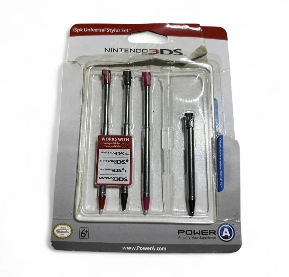 Nintendo 3DS 2011 Power A Universal Stylus juego de 4 con embalaje original Foto 1 de 4