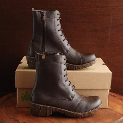 El Naturalista ботинки женщин SZ ЕС 37 США 7 коричневый веганский стороне молнии лодыжки комфорт новый в коробке - Изображение 1 из 4