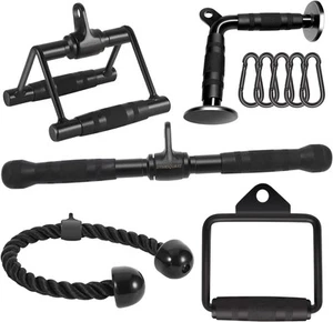 Cable V Handle + Double D + Rotating Bar + Tricep Rope + D - Picture 1 of 9