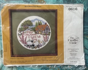 Bless This House Cross Stitch Embroidery Kit Creative Circle 1984 VTG Unopened - Picture 1 of 2