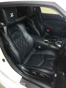 Fits For Nissan 370Z (2009-2016) Synthetic Leather Sports Seat Covers In Black - Bild 1 von 8