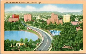 Wilshire Boulevard, Westlake, Los Angeles, California - Vintage Chrome Postcard - Picture 1 of 2