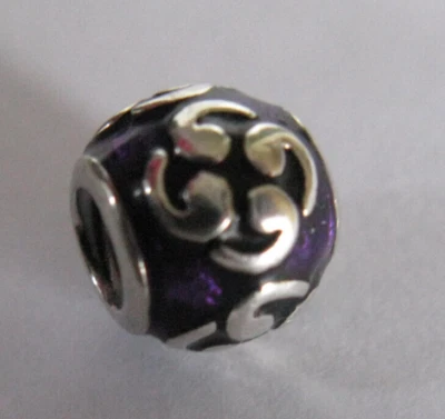 Pandora Original Charms  Emaille Lila Silber Neuwertig  - Bild 1 von 4