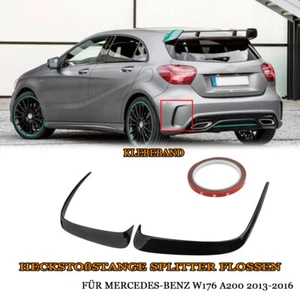 Rear Bumper Splitter Spoiler For Mercedes W176 A200 A250 A45 2013-16 - Picture 1 of 8