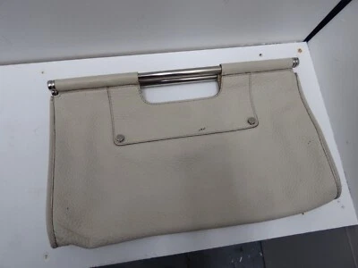 Ladies Banana Republic cream leather clutch bag - Image 1 of 4