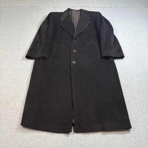 Canali Wool Cashmere Trench Maxi Coat Men 40 Brown Long Jacket Academia Heritage - Picture 1 of 9