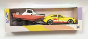 Majorette Die-Cast Trailer Porsche Panamera Turbo w/ Boat Trailer 1:64 - Picture 1 of 1