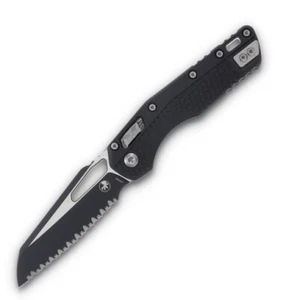 Microtech MSI RAM-LOK, Black Polymer Tri Grip / M390 Black Full Serrated Blade - Picture 1 of 3