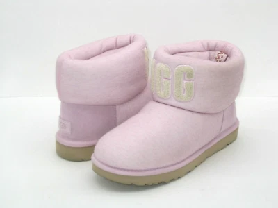 UGG CLASSIC MINI FUR JERSEY COZY WOMEN BOOTS PINK US 12 /UK 10 /EU 43 - Image 1 of 4
