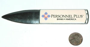 Bank of America BofA 5" Metall Personal Plus Büro Schreibtischplatte Briefkastenöffner GD - Bild 1 von 2