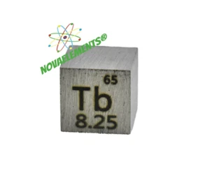 Terbium Metal Cube, Terbium Element Sample, Terbium 10mm Cube 99.95% Pure - Picture 1 of 3