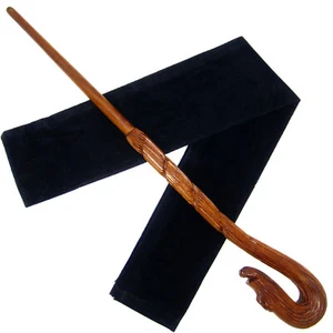 Varita mágica de madera de caoba tallada a mano 15" Dolohov con bolsa de terciopelo gratis - Imagen 1 de 11