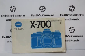 Minolta X-700 Instruction Manual In English Owners Manual Book Fast Free Ship! - Picture 1 of 9