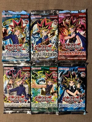 YUGIOH 6x Legendary Collection Booster Pack 25th Ann LOB MRD SRL PSV DCR IOC - Image 1 of 2