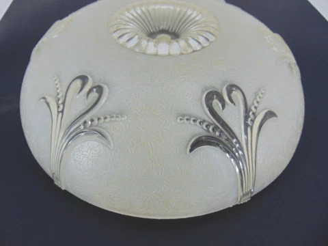Porcelier Ceiling Light Fixture Frosted Glass Chandelier Art Deco Use Since 1939 Cover
