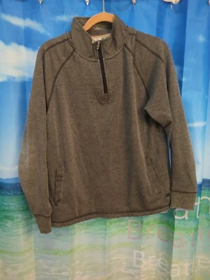 Margaritaville Gray Pullover 1/4 Zip Jacket Sweatshirt Men Size Medium A20 - Image 1 of 4