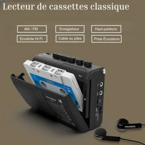 Lecteur de cassettes portable, radio AM et FM, magnétophone - Zdjęcie 1 z 8