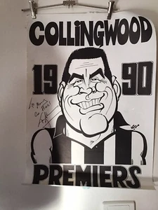 Collingwood Poster WEG Tony Shaw Genuine 1990’ AFL Vintage & Grand Final Special - Picture 1 of 6