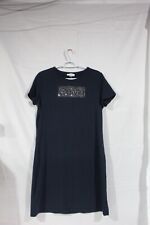 Calvin Klein Women's Short Sleeve Navy Blue Crew Neck Tee Shirt Dress Size M