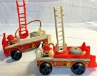 Fisher Price Little People Fire Trucks #720 Set Of 2 Wood Toys