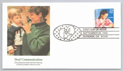 First Day Cover Scott's #2783 Hand Sign Deaf Communication Burbank 1993 - Image 1 of 2