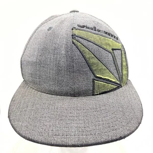 Volcom Diamond Yellow Logo Adult Hat Cap Gray 210 Flex Fit Skater. 6 7/8 7 1/4 * - Picture 1 of 15