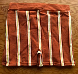 Vtg 1960s Brown Striped Sports Shorts Go Go Mod Boys Swim Nylon 14 / 16 Japan - Picture 1 of 5