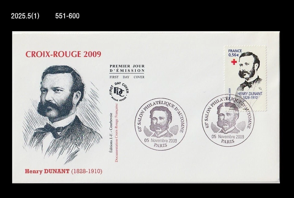 Red Cross,History,Henry Dunant,France 2009 FDC,Cover - Image 1 of 1