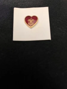 Vintage Boy Scout Red / Gold Enamel Mothers Heart & Be Prepared Pins-(B) - Picture 1 of 2