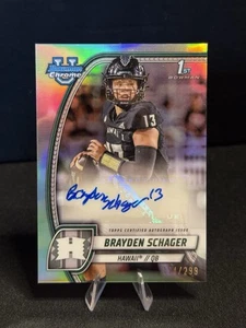 2024 Bowman Chrome University Brayden Schager REFRACTOR AUTO/299 Hawaii - Imagen 1 de 2